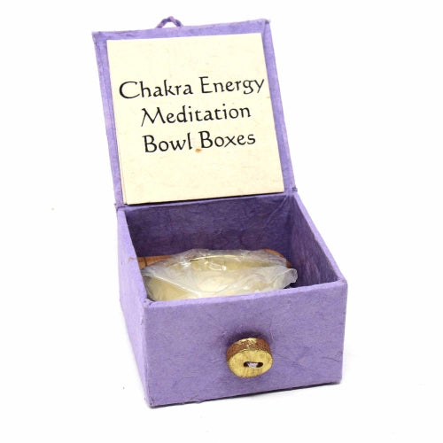 Mini boîte de bol de méditation : Chakra couronne 2" - DZI (Méditation)