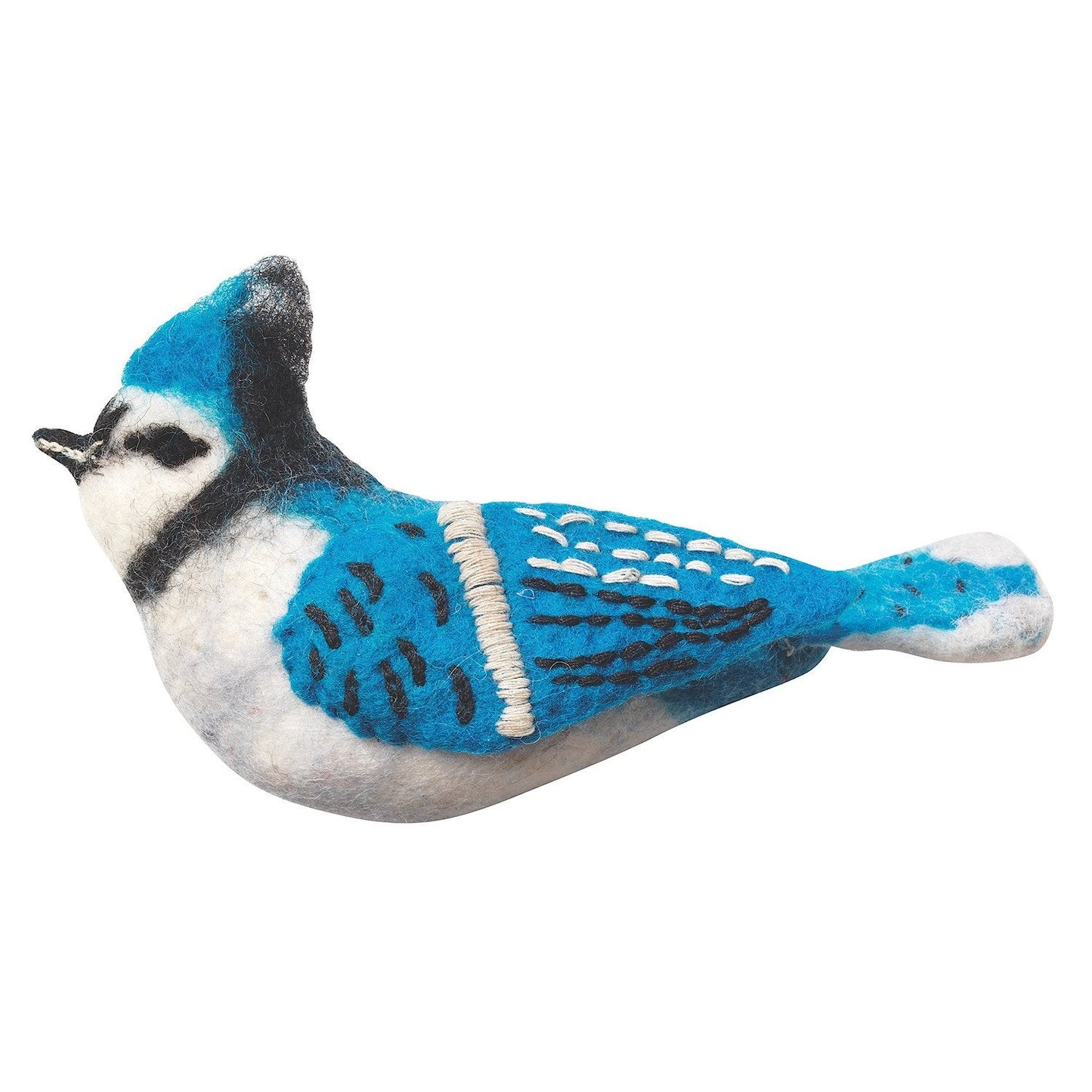 Filt fuglehave ornament - Blue Jay - Wild Woolies (G)