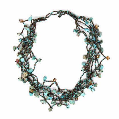 Collier en grosses pierres - Turquoise - Lucias Imports (J)