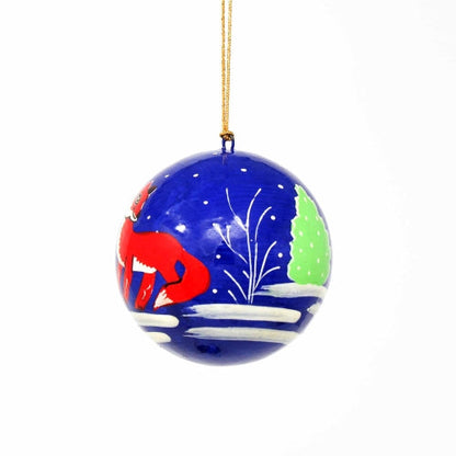 Håndmalet Ornament Fox - Pakke med 3