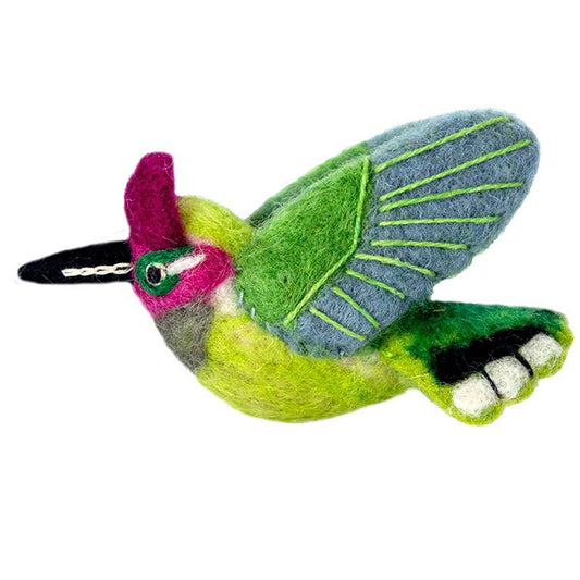 Wild Woolies Filt Fugle Ornament - Anna's Hummingbird - Wild Woolies (H)