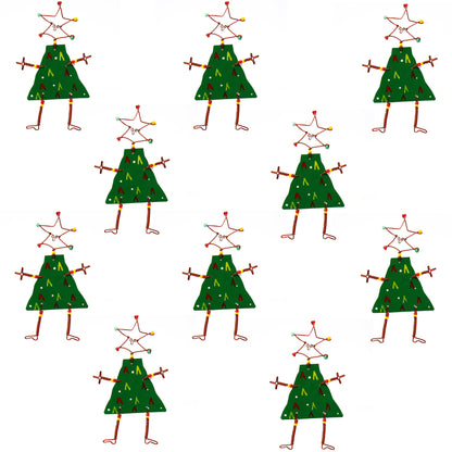 Ensemble de 10 épingles pour sapin de Noël Dancing Girl - Alternatives créatives