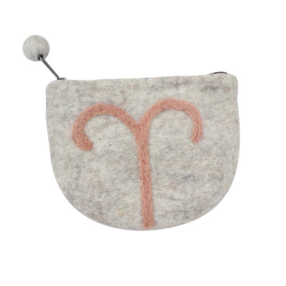 Felt Aries Zodiac Coin Purse - Global Groove