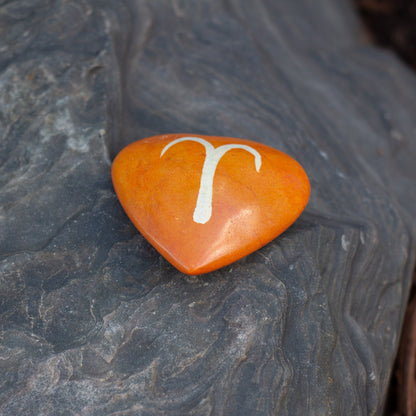 Zodiac Soapstone Hearts, Pack of 5: ARIES