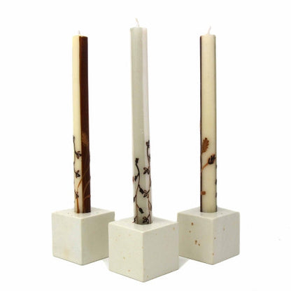 Grandes bougies peintes à la main - Trois en boîte - Kiwanja Design - Nobunto