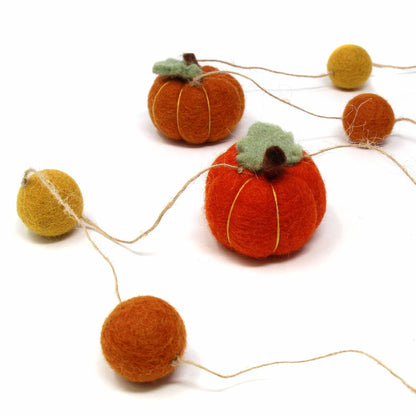 Hand Filted Garland: Pumpkins - Global Groove