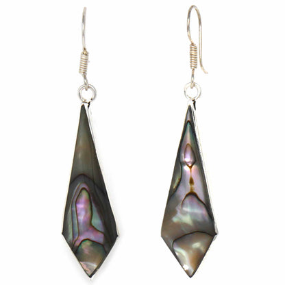 Abalone diamantformede Dangle øreringe