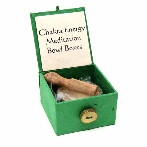 Mini boîte de bol de méditation : Chakra du cœur 2" - DZI (Méditation)