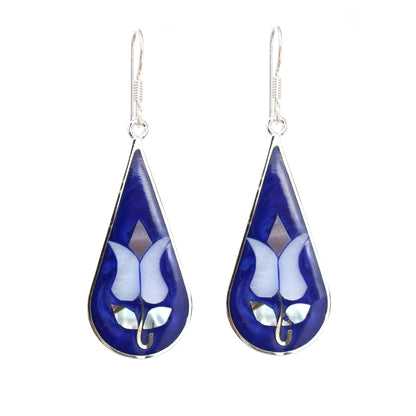 Tulip Abalone Teardrop Earrings