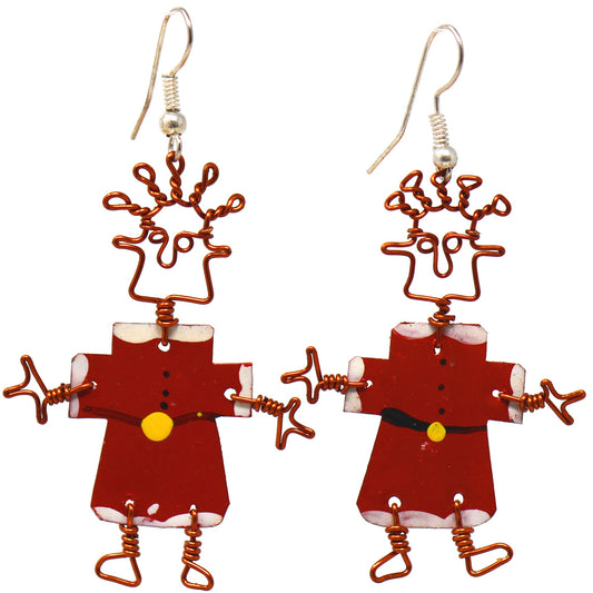 Boucles d'oreilles Dancing Girl Santa - Alternatives créatives