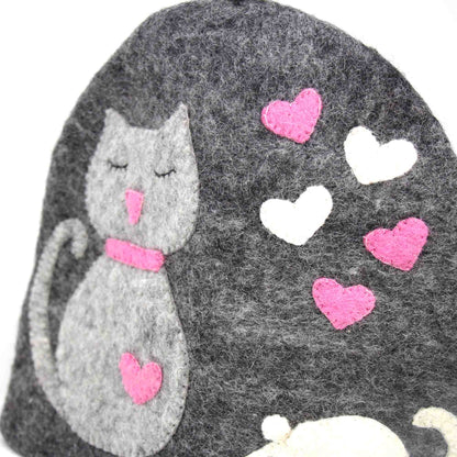 Håndlavet filt: Cat Tea Cozy