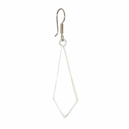 Boucles d'oreilles pendantes en forme de diamant en ormeau