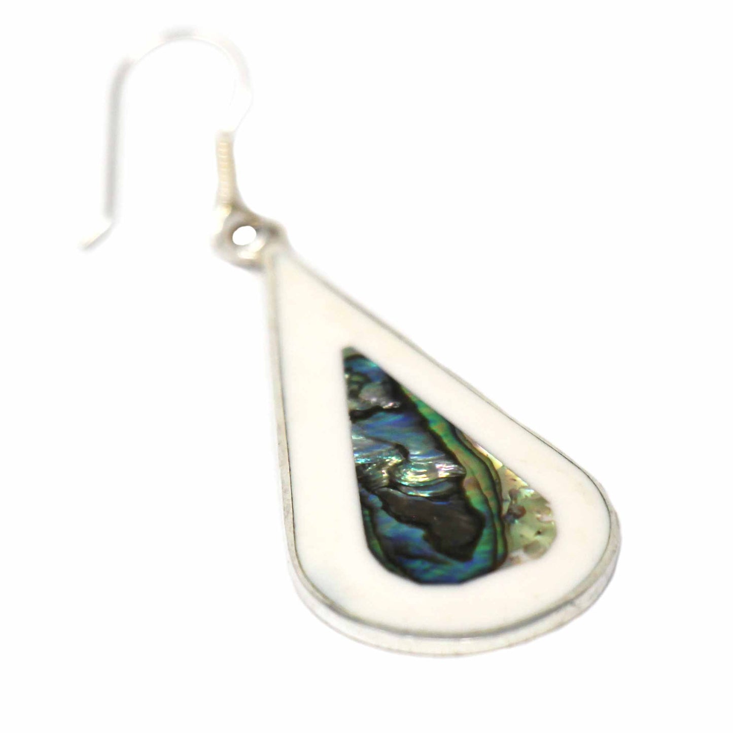 Teardrop Abalone and Mother of Pearl Drop Earrings