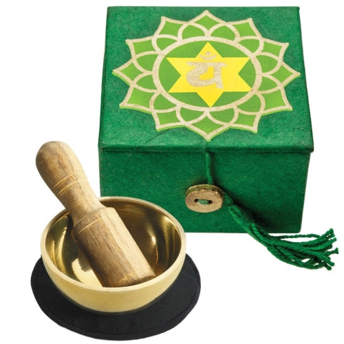 Mini boîte de bol de méditation : Chakra du cœur 2" - DZI (Méditation)