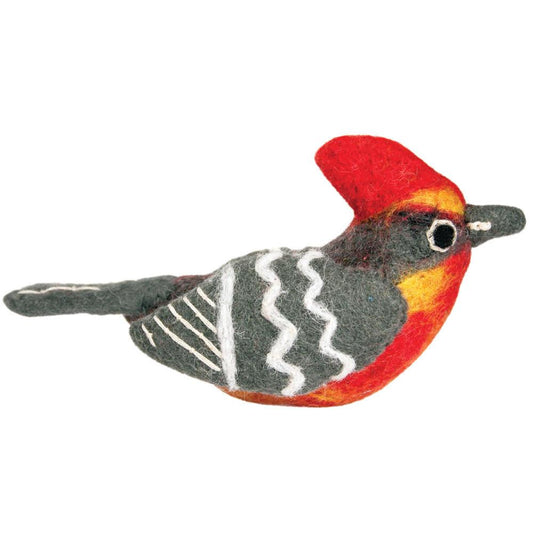 Wild Woolies Filt Bird Garden Ornament - Vermillion Fluesnapper - Wild Woolies (G)