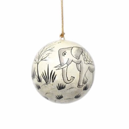 Håndmalet Ornament Elephant - Pakke med 3