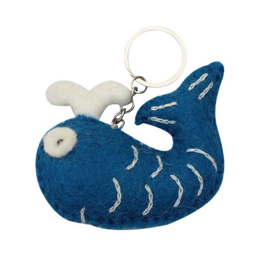 Felt Whale Key Chain - Global Groove (A)