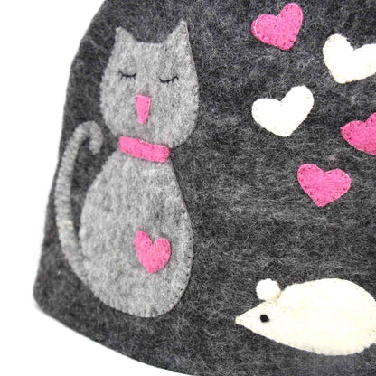 Håndlavet filt: Cat Tea Cozy