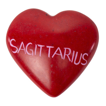 Zodiac Soapstone Hearts, Pack of 5: SAGITTARIUS