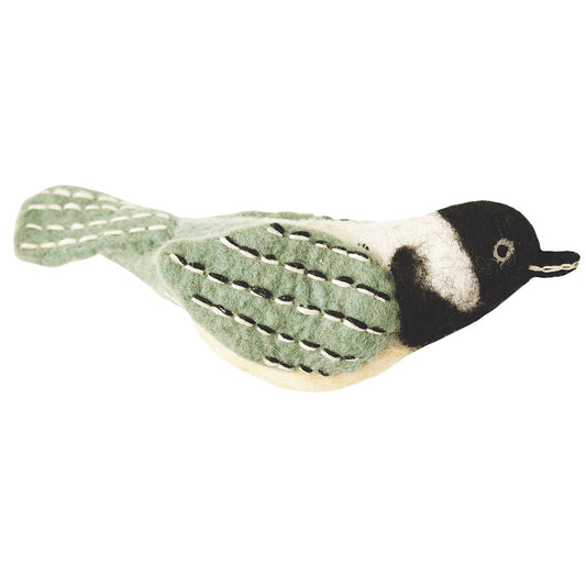 Filt fuglehave ornament - Chickadee - Wild Woolies (G)