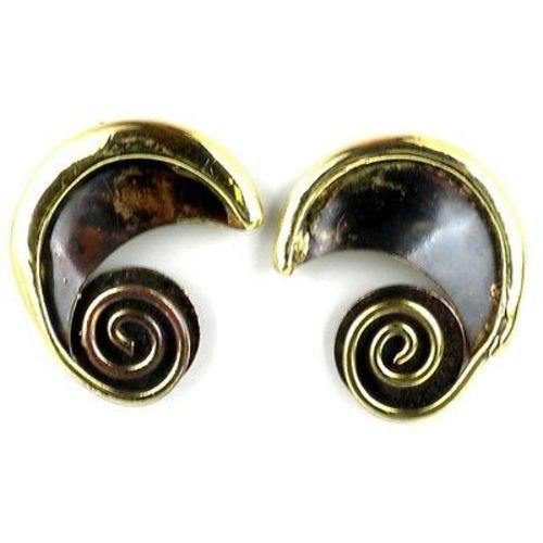 Boucles d'oreilles Evolution Brass Post - Images en laiton (N)