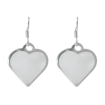 Mother of Pearl Heart Dangle Earrings