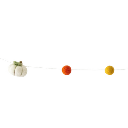 Hand Filted Garland: Pumpkins - Global Groove