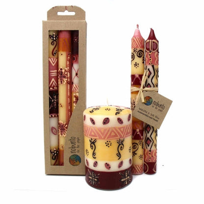 Grandes bougies peintes à la main - Paire - Halisi Design - Nobunto