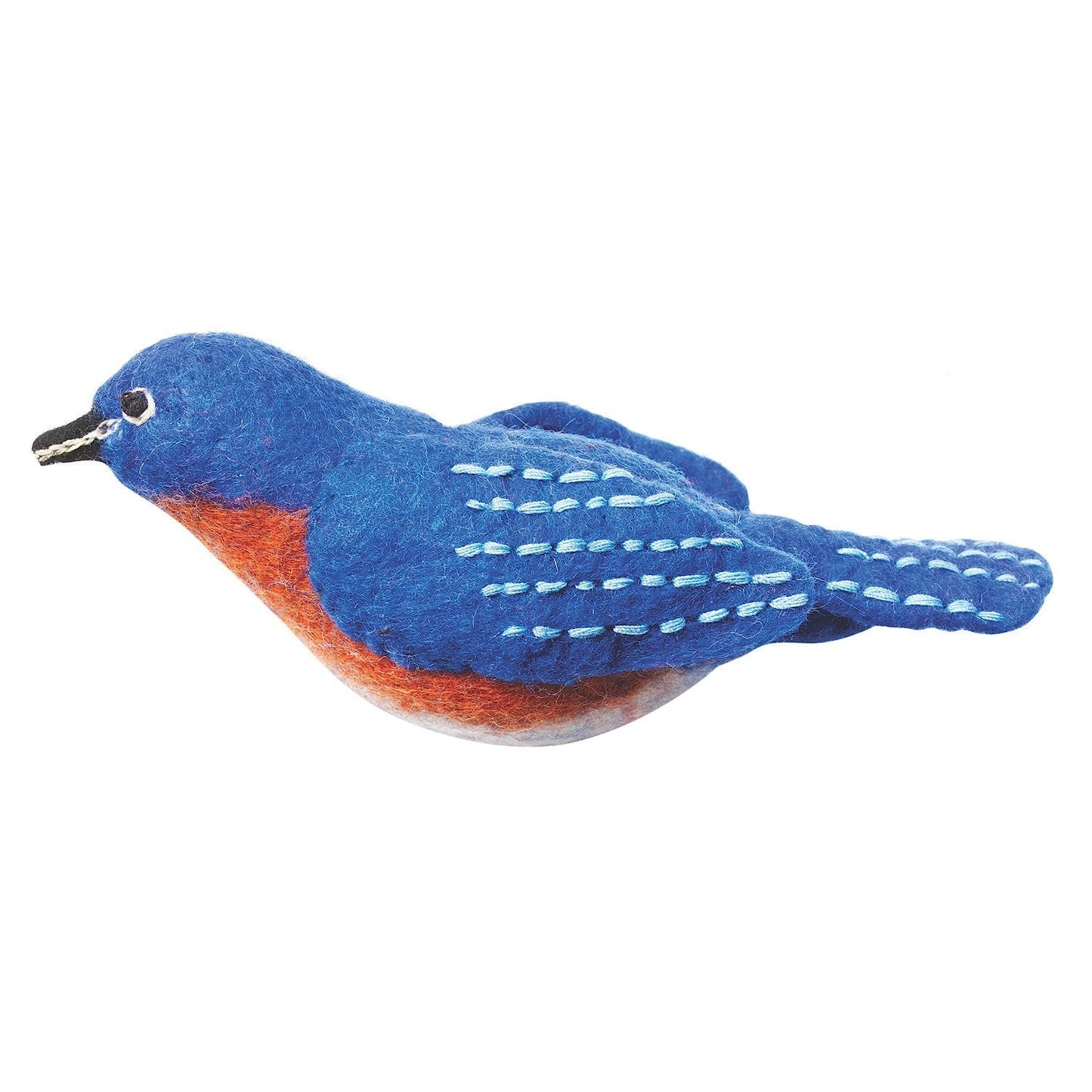 Filt fuglehave ornament - Bluebird - Wild Woolies (G)