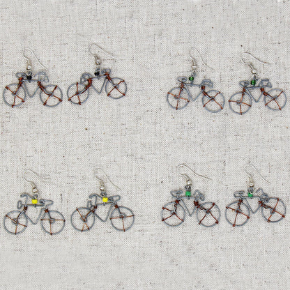 Boucles d'oreilles de vélo en fil de fer - Alternatives créatives