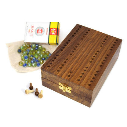 Jeu combiné Mancala Cribbage fait à la main