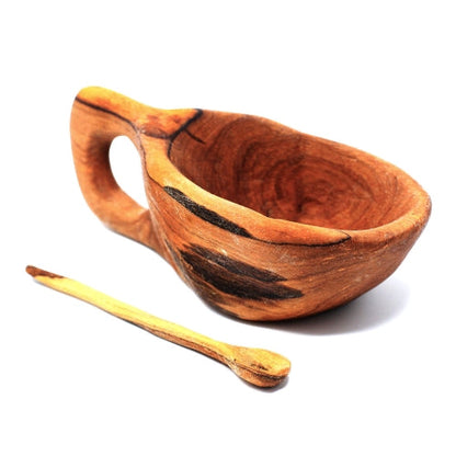 Genvundet Olive Wood Salt Pot - Kahero Farm - Kenya
