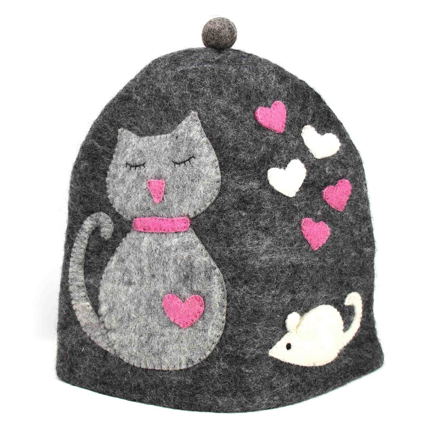 Håndlavet filt: Cat Tea Cozy