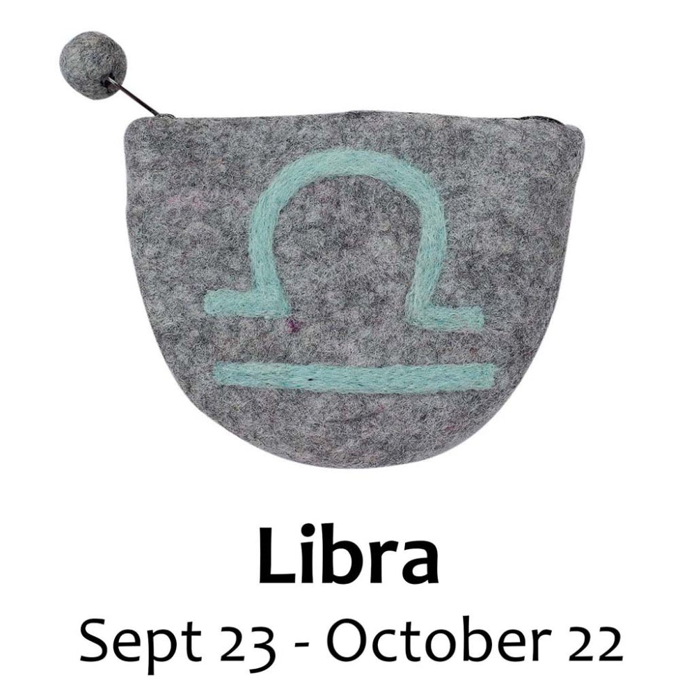 Felt Libra Zodiac Coin Purse - Global Groove