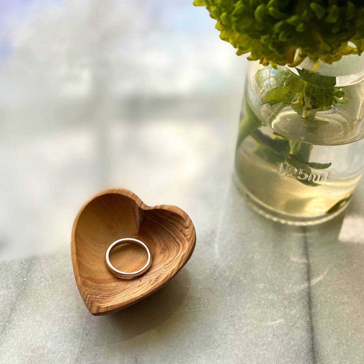 Petits Bols à Bijoux Coeur en Bois d'Olivier - Lot de 2
