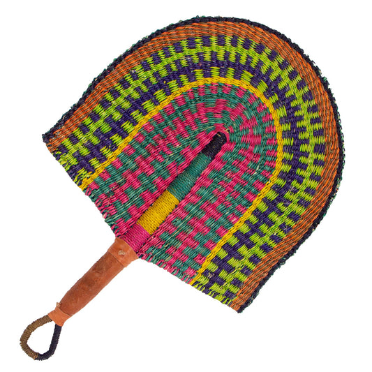 Handwoven Bolga Straw Fans from Ghana