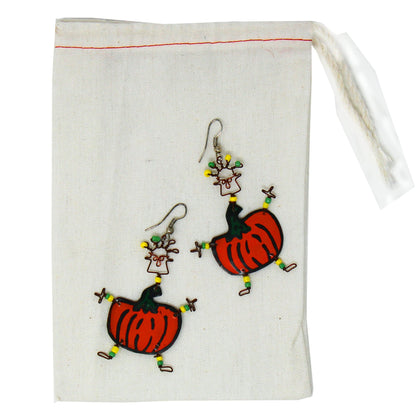 Dancing Girl Pumpkin Earrings - Creative Alternatives