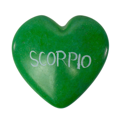 Zodiac fedtstenshjerter, pakke med 5: SCORPIO