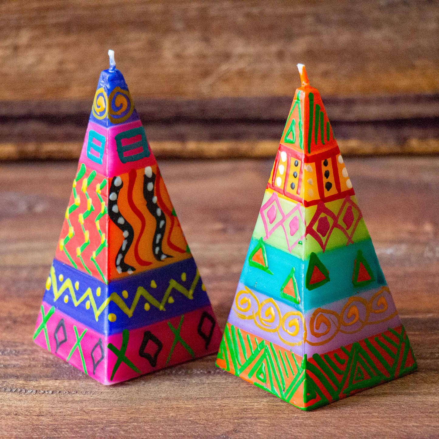 Pyramid Candles, Boxed Set of 2 (Shahida Design)