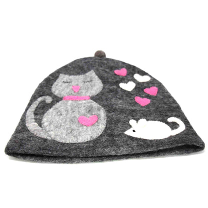 Håndlavet filt: Cat Tea Cozy