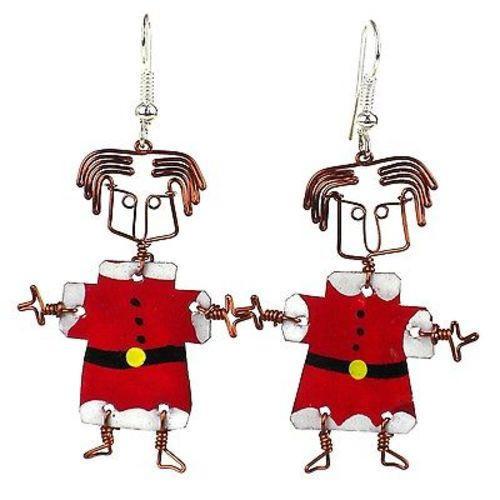 Lot de 10 boucles d'oreilles Père Noël Dancing Girl - Alternatives créatives