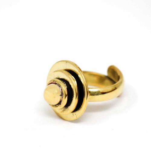 Domed Adjustable Brass Ring