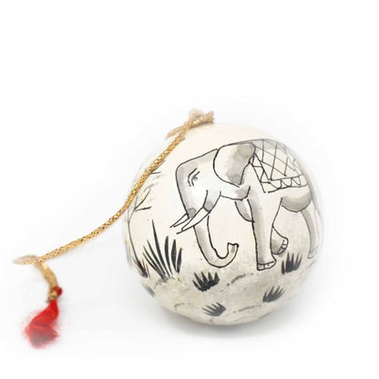 Håndmalet Ornament Elephant - Pakke med 3