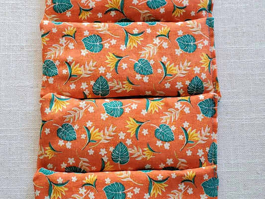 Therapeutic Hot Cool Pad | Microwavable Hot Pack | Tropical Print | Handmade | Pain Relief | Sinus Pillow | Self Care | Organic Millet